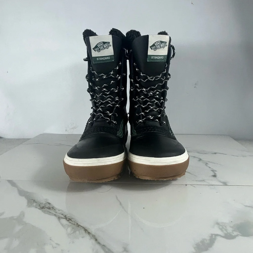 Vans Black and Green Winter Boots